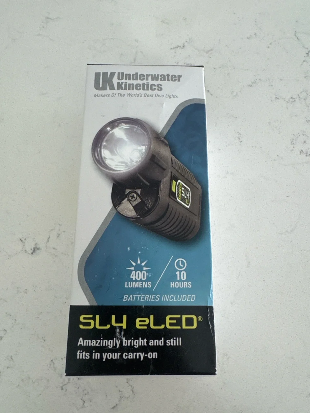 Underwater Kinetics SL4 eLED L1 Dive Light 400 Lumens Yellow NIB